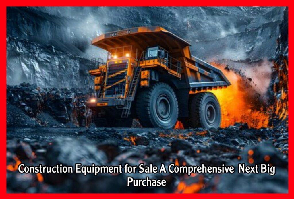 Construction Equipment for Sale A Comprehensive  Next Big Purchase